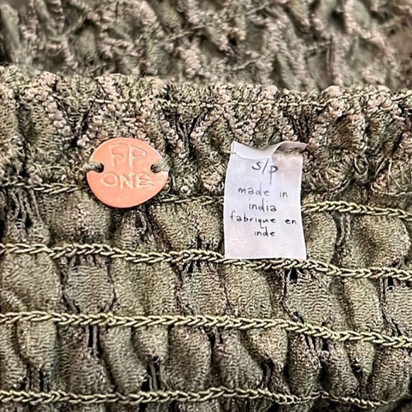 Free People Army Olive Adella Corset Bra bralette size Small - Picture 10 of 13